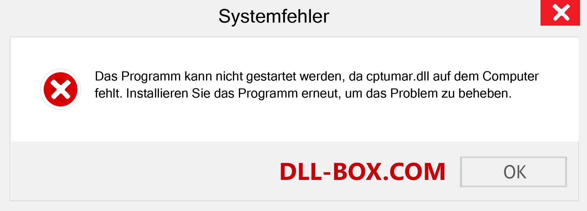 cptumar.dll-Datei fehlt?. Download für Windows 7, 8, 10 - Fix cptumar dll Missing Error unter Windows, Fotos, Bildern