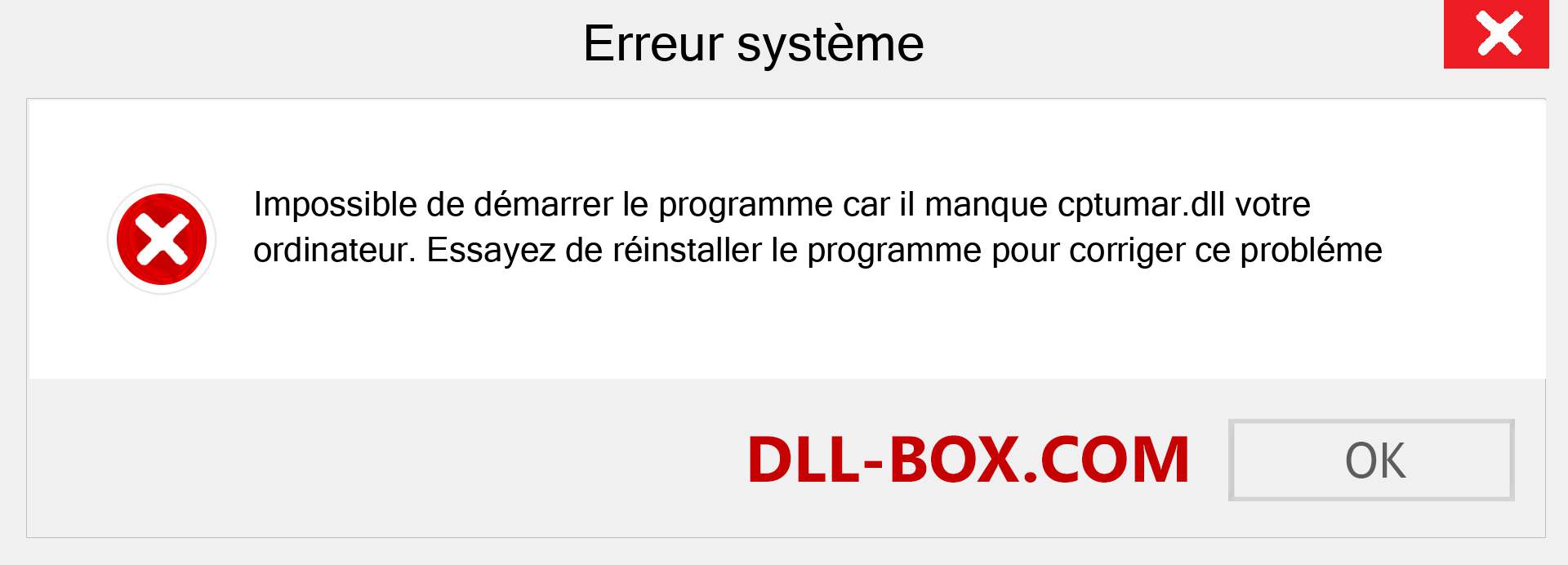 Le fichier cptumar.dll est manquant ?. Télécharger pour Windows 7, 8, 10 - Correction de l'erreur manquante cptumar dll sur Windows, photos, images